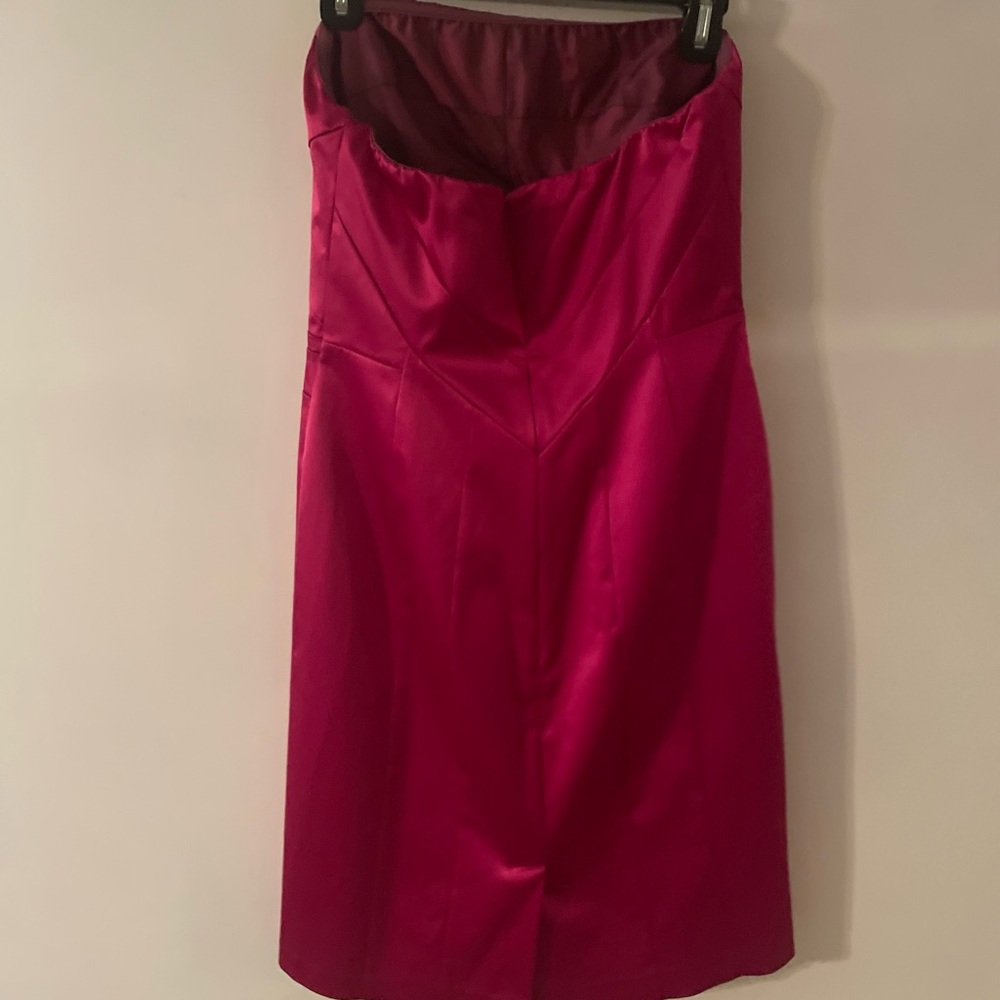 Pink satin dress
